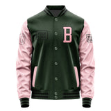 Custom Dark Green Light Pink Jacket JA060621061717212117