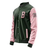 Custom Dark Green Light Pink Jacket JA060621061717212117