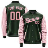 Custom Dark Green Light Pink Jacket