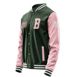 Custom Dark Green Light Pink Jacket JA060621061818212118