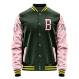 Custom Dark Green Light Pink Jacket JA060621062617212117