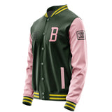 Custom Dark Green Light Pink Jacket JA060621062617212117