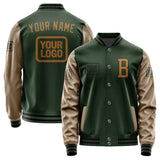 Custom Dark Green Khaki Jacket JA060622061717222217