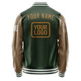 Custom Dark Green Khaki Jacket JA060622061818222218