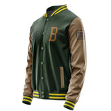 Custom Dark Green Khaki Jacket JA060622062617222217