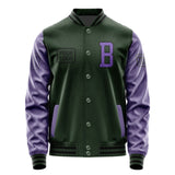 Custom Dark Green Light Purple Jacket JA060623061717232317