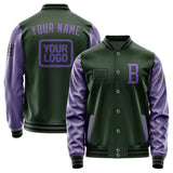 Custom Dark Green Light Purple Jacket JA060623061717232317