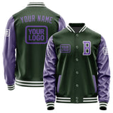 Custom Dark Green Light Purple Jacket JA060623061818232318