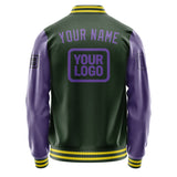 Custom Dark Green Light Purple Jacket JA060623062617232317