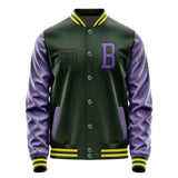 Custom Dark Green Light Purple Jacket JA060623062617232317