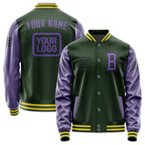 Custom Dark Green Light Purple Jacket JA060623062617232317