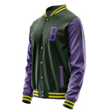 Custom Dark Green Light Purple Jacket JA060623062617232317