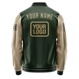 Custom Dark Green Light Khaki Jacket JA060625061717252517