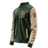 Custom Dark Green Light Khaki Jacket JA060625061717252517