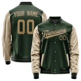 Custom Dark Green Light Khaki Jacket JA0606250617B31725