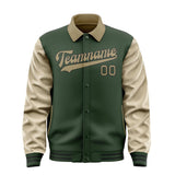Custom Dark Green Light Khaki Jacket