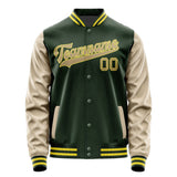 Custom Dark Green Light Khaki Jacket JA0606250626B32625