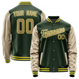 Custom Dark Green Light Khaki Jacket