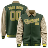 Custom Dark Green Light Khaki Jacket