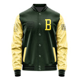 Custom Dark Green Light Yellow Jacket JA060626061717262617