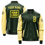 Custom Dark Green Light Yellow Jacket JA060626061717262617