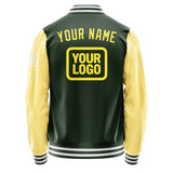 Custom Dark Green Light Yellow Jacket JA060626061818262618