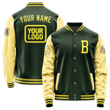 Custom Dark Green Light Yellow Jacket JA060626062617262617