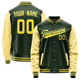 Custom Dark Green Light Yellow Jacket