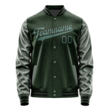 Custom Dark Green Blue Green Jacket JA0606270617B31727