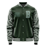 Custom Dark Green Blue Green Jacket JA060627061818272718