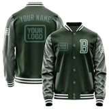 Custom Dark Green Blue Green Jacket JA060627061818272718