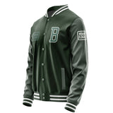 Custom Dark Green Blue Green Jacket JA060627061818272718