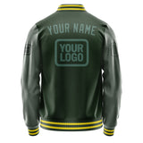 Custom Dark Green Blue Green Jacket JA060627062617272717