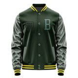 Custom Dark Green Blue Green Jacket JA060627062617272717