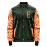 Custom Dark Green Orange Jacket JA060628061717282817