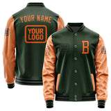 Custom Dark Green Orange Jacket JA060628061717282817