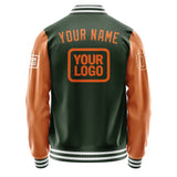 Custom Dark Green Orange Jacket JA060628061818282818