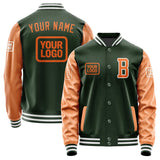 Custom Dark Green Orange Jacket JA060628061818282818