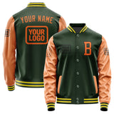 Custom Dark Green Orange Jacket JA060628062617282817