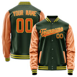 Custom Dark Green Orange Jacket