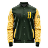 Custom Dark Green Gold Jacket JA060630061717303017