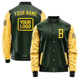 Custom Dark Green Gold Jacket JA060630061717303017