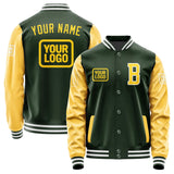 Custom Dark Green Gold Jacket JA060630061818303018