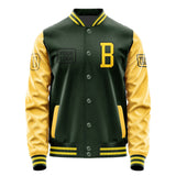 Custom Dark Green Gold Jacket JA060630062617303017