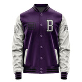 Custom Purple Gray Jacket JA070704071717040417