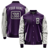 Custom Purple Gray Jacket JA070704071717040417