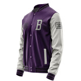 Custom Purple Gray Jacket JA070704071717040417