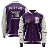 Custom Purple Gray Jacket JA070704071818040418