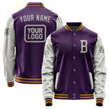 Custom Purple Gray Jacket JA070704071917040417