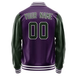 Custom Purple Dark Green Jacket JA0707060718B31806